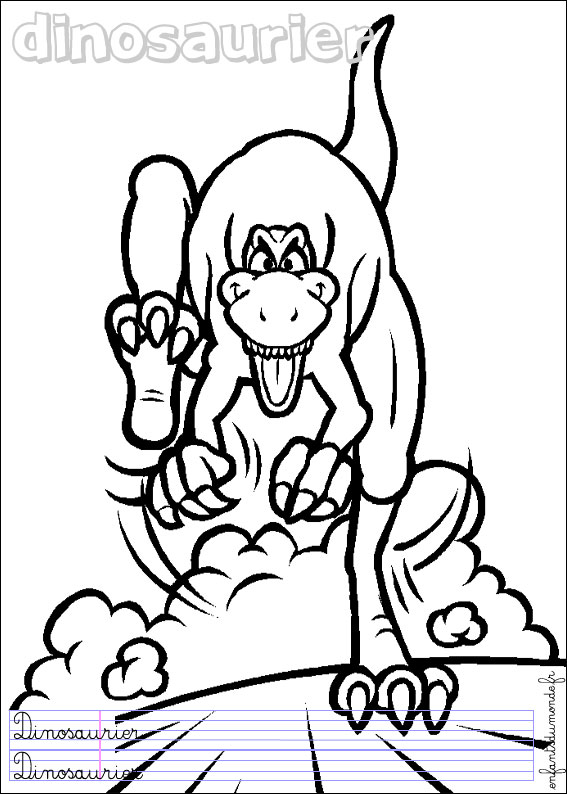 coloriage dinosaure 4